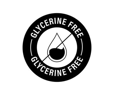 glycerine free vector stamp. black in color.のイラスト素材