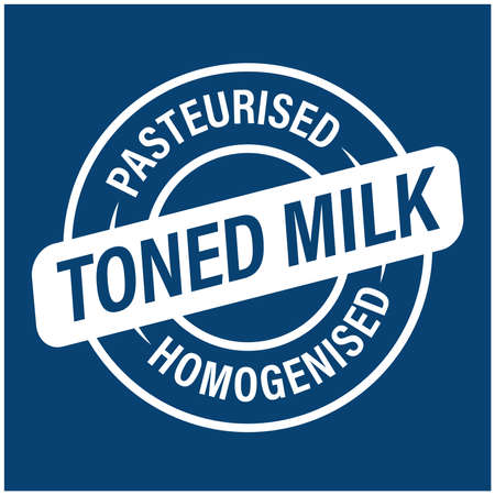 pasteurized homogenized toned milk vector icon, white in colorのイラスト素材