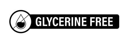 glycerine free vector icon. cosmetic product label abstract.のイラスト素材