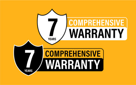 7 years comprehensive warranty vector icon set. warranty abstract.のイラスト素材