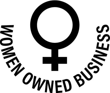 women owned business vector icon, black in color, simple logoのイラスト素材
