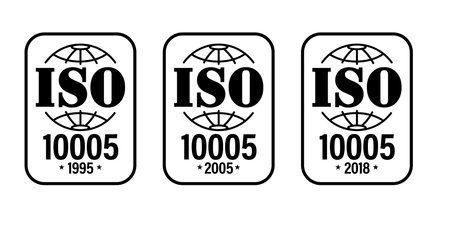 ISO 10005 certified, Quality management abstractのイラスト素材