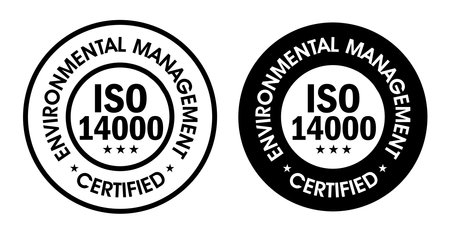 certified iso 14000, environmental management system abstractのイラスト素材