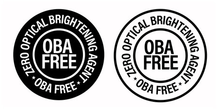 zero optical brightening agent, OBA free vector icon, black in colorのイラスト素材
