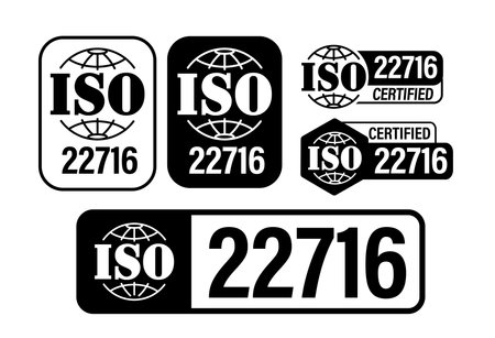 Good Manufacturing Practices abstract, iso 22716 certifiedのイラスト素材