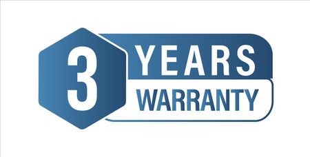 product warranty abstract, 3 year warranty vector iconのイラスト素材