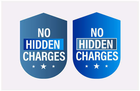 'no hidden charges' vector icon, finance abstract, blue in colorのイラスト素材