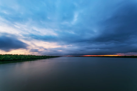 Beautiful Sunset views & Amazing Sky of Golden Hourの写真素材