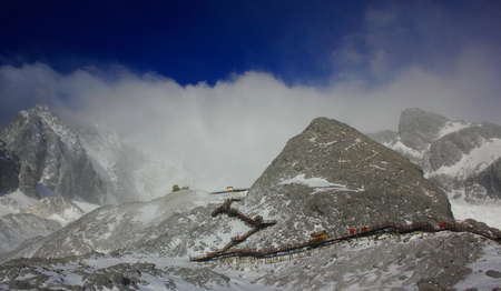 Jade Dragon snow mountainの写真素材