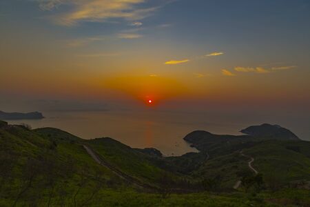 Pathway in the mountainの写真素材