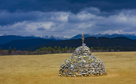 Mongolian cairnsの写真素材