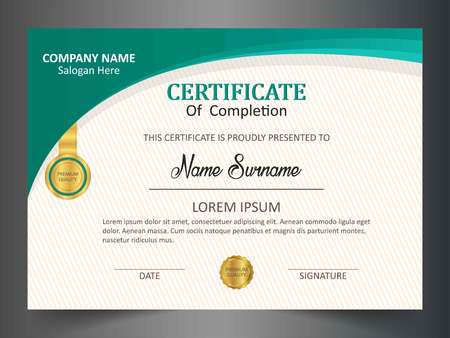 Creative certificate template with clean and modern patternのイラスト素材