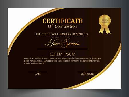 Creative certificate template with clean and modern pattern,Vector illustrationのイラスト素材