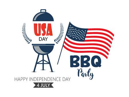 creative vector illustration of Barbecue party design,  invitation, logo. BBQ template menu design, Food flyer, advertisement, ad design.のイラスト素材