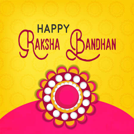 creative vector abstract for Happy Raksha Bandhan with nice and beautiful design illustration in a background.のイラスト素材