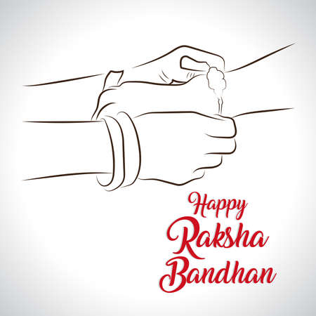 creative vector abstract for Happy Raksha Bandhan with nice and beautiful design illustration in a background.のイラスト素材