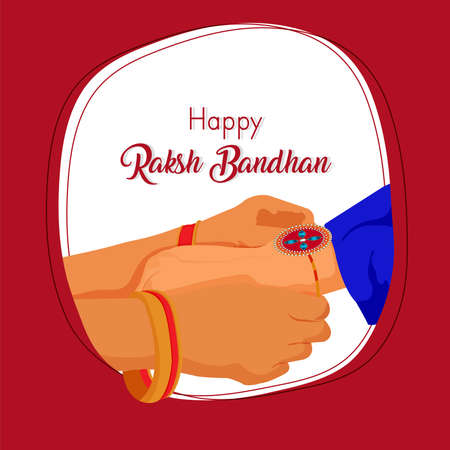 creative vector abstract for Happy Raksha Bandhan with nice and beautiful design illustration in a background.のイラスト素材