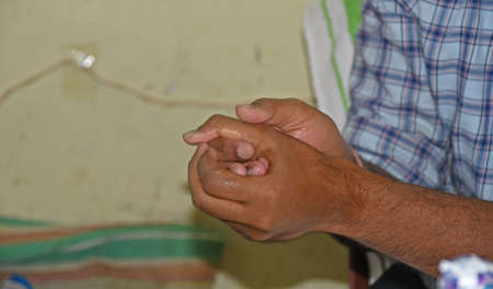 Burdwan, Purba Bardhaman District, West Bengal / India - 19.04.2020: People are using alcohol based hand sanitizers to prevent Novel Coronavirus (COVID-19) infections. At Burdwan, Purba Bardhaman District, West Bengal, India.のeditorial素材