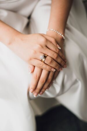 Wedding rings Brideの写真素材