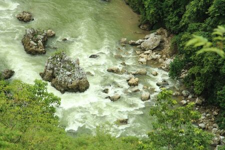 River flow natural beauty of NEPALの写真素材
