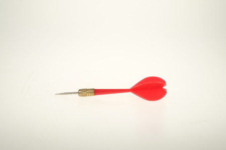 Red Dart Arrow isolated on white backgroundの写真素材