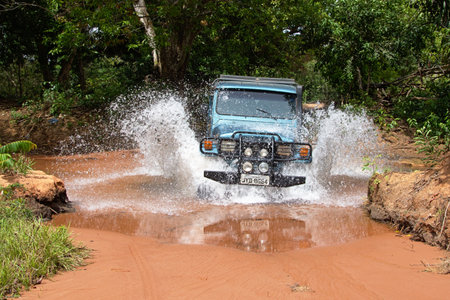 Fording, Chapada das Mesas, Maranho, Brazilのeditorial素材