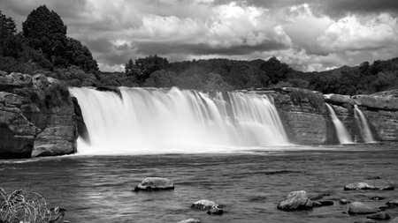 Maruia Falls, Tasman, New Zealandの写真素材