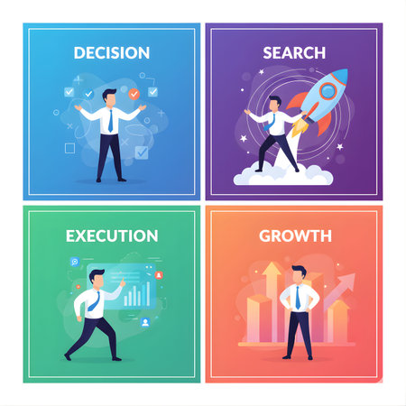 Set of Flat Design Business Conceptual Illustration. Vector EPS10のイラスト素材