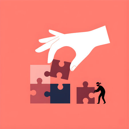Vector illustration of hand connecting puzzle piece. Business concept of teamwork.のイラスト素材
