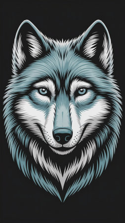 Wolf head vector illustration for t-shirt, poster and other uses.