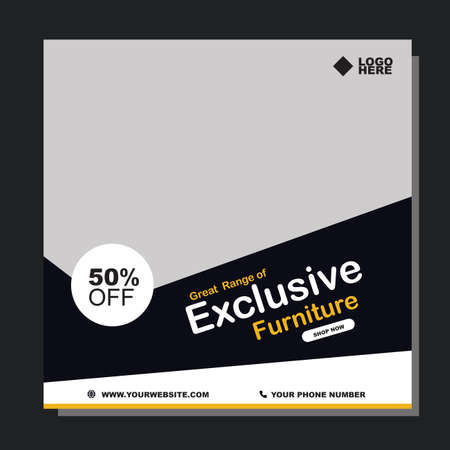 real estate social media templateのイラスト素材