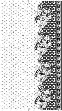 paisley flower patternのイラスト素材