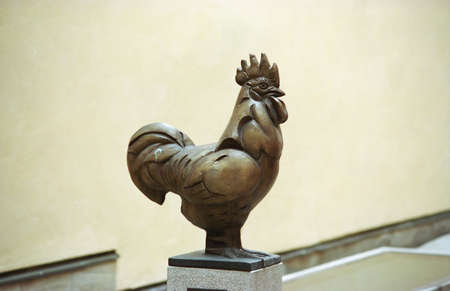 Metal cock on a city streetの写真素材