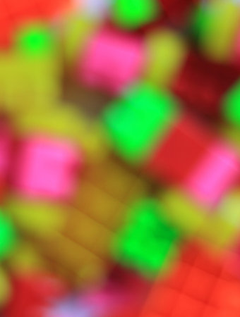 Abstract background nature,Blur Out of focus on Plastic building blocksの写真素材