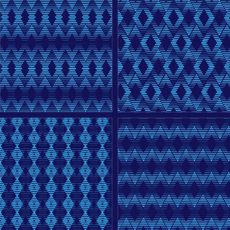 Rectangle Color Pattern Deep Blue Backgroundのイラスト素材