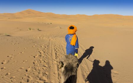Bedouin camel guideのeditorial素材