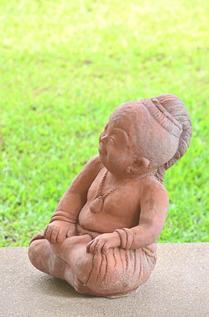 Children statue show at the public garden.の写真素材