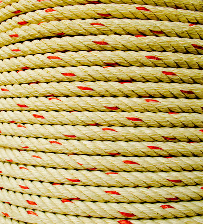Rope coil makes of the fiber plants or Jute. there is the toughness , Thai likes to use tie goods....