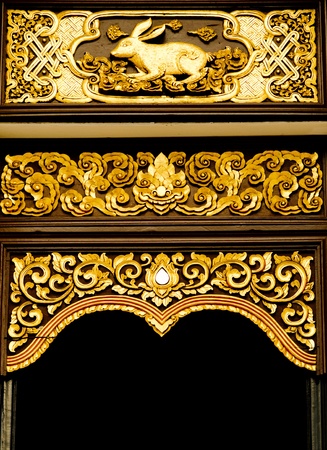 Northern Thai (Lanna) Architecture style or Royal pavilion show in Royal pavilion at royal flora 2011 at ChiangMai Thailand. even December 2011 - February. 2011-2012.(Rachaphruek garden).の写真素材