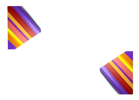 Multicolored  Notebook on white background の写真素材