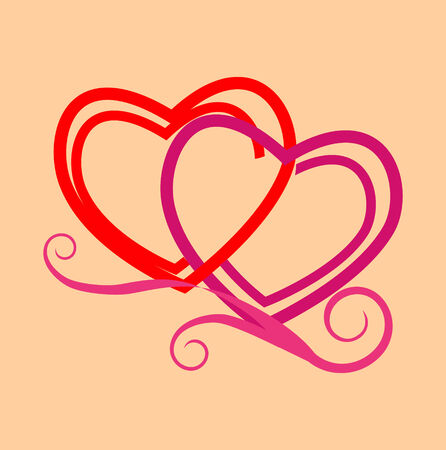 stylized heartsのイラスト素材