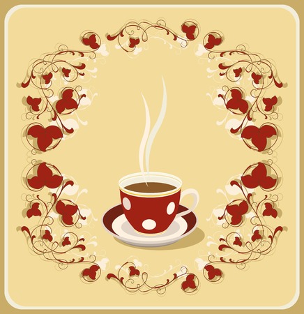  Illustration of retro cup or tea. Please check my portfolio for more version.のイラスト素材