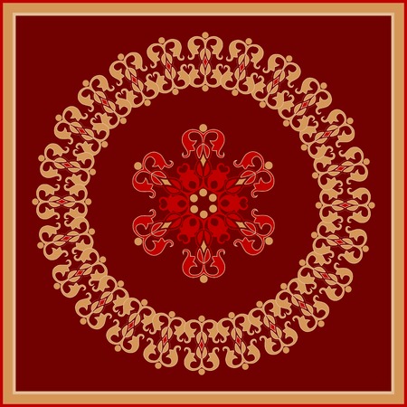 decorative rosetteのイラスト素材