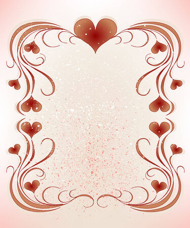 frame for valentines day greeting cardのイラスト素材