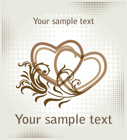 hearts over halftone backgrpundのイラスト素材