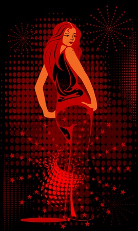 clubbing girlのイラスト素材