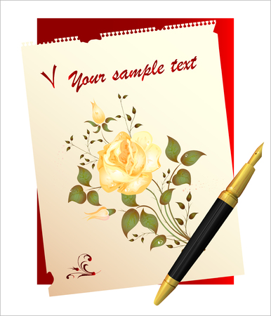 romantic letterのイラスト素材