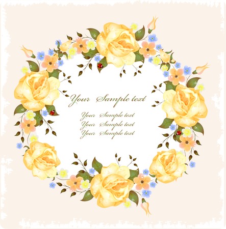 vintage greeting cardのイラスト素材