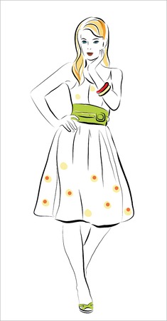 beautiful womenのイラスト素材