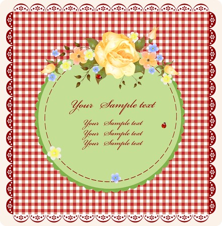 vintage greeting cardのイラスト素材